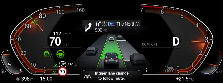 Панель приборов BMW 530e xDrive M Sport (G30) 2020 года  (WW) (фото 62 из 78)